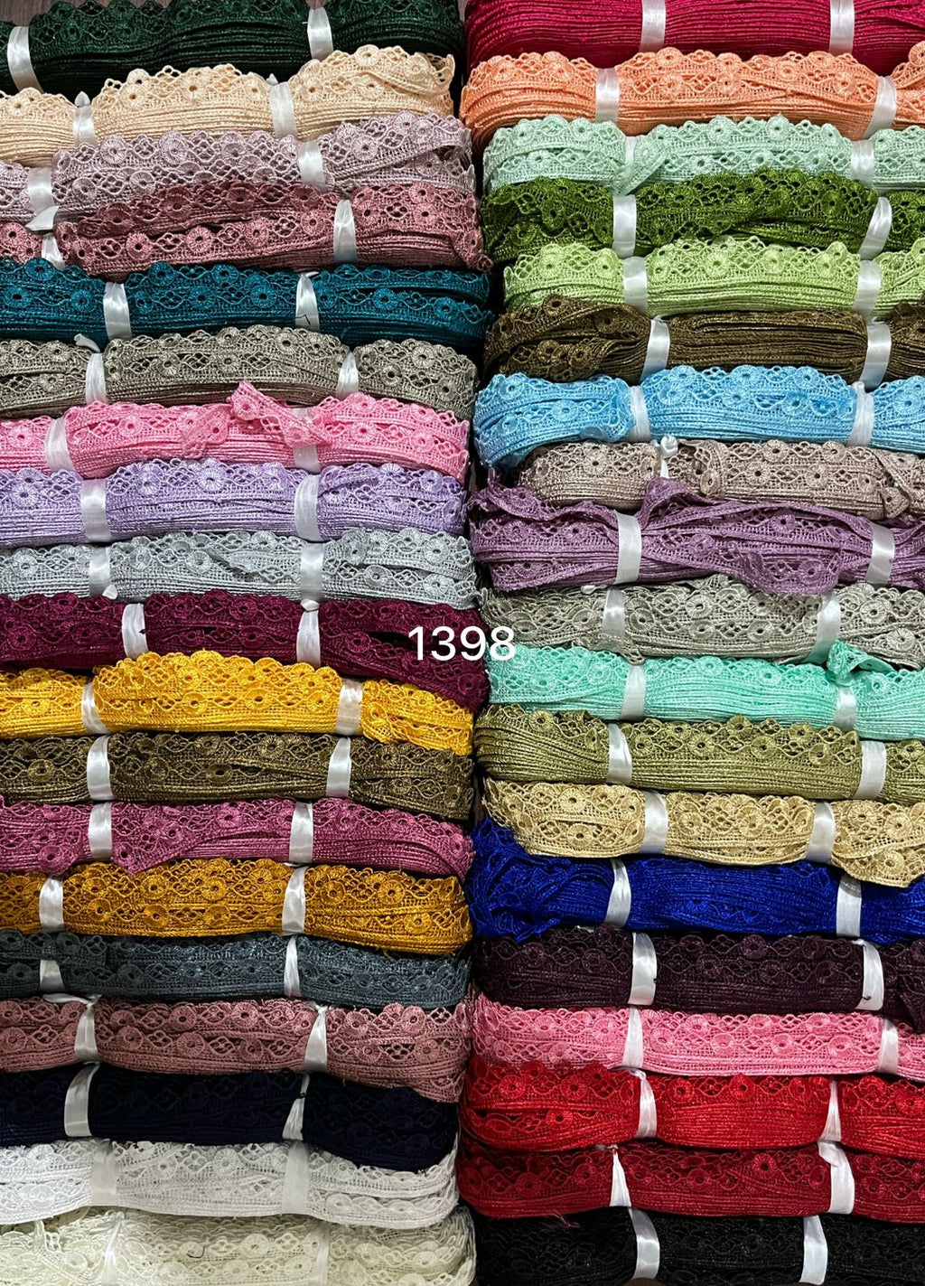 ₹5.25/mtr Premium GPO Lace Trim For Garments (Pack of 40pcs/ 37 Shades)