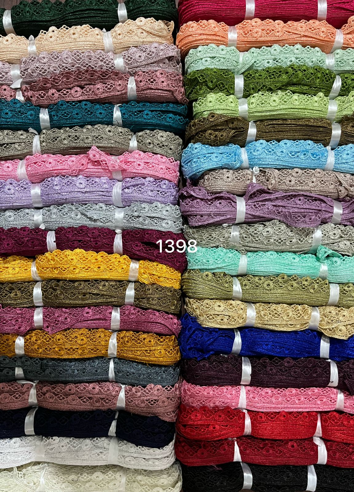 ₹5.25/mtr Premium GPO Lace Trim For Garments (Pack of 40pcs/ 37 Shades)