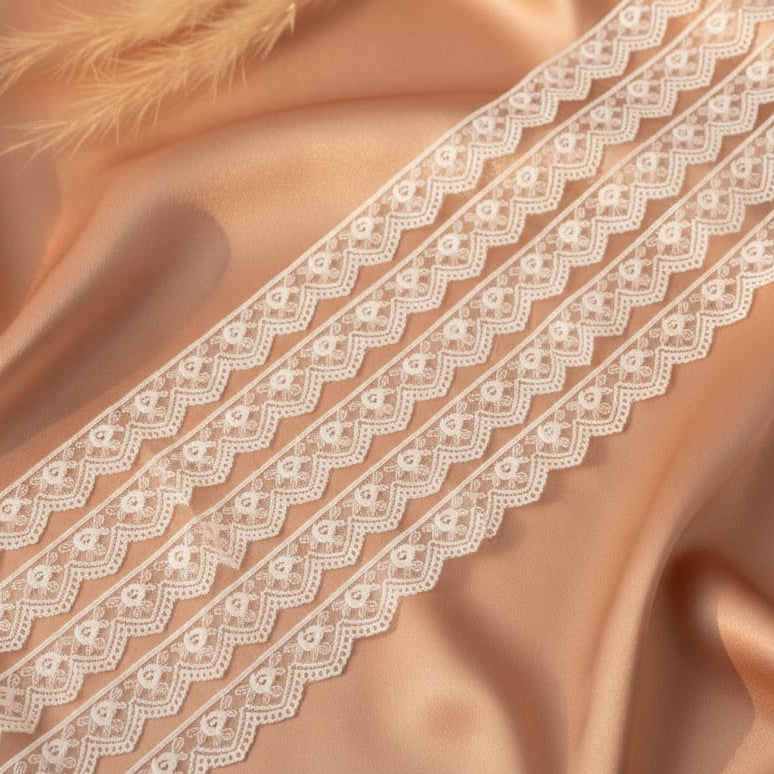 ₹16.61/mtr Organza Lace For Ladies Garments {Pack of 1}