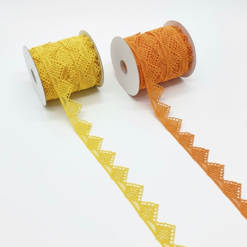 ₹7.75/mtr Trending GPO Lace Design by AV Creations ( Pack of 36pcs/ 33 Colors)
