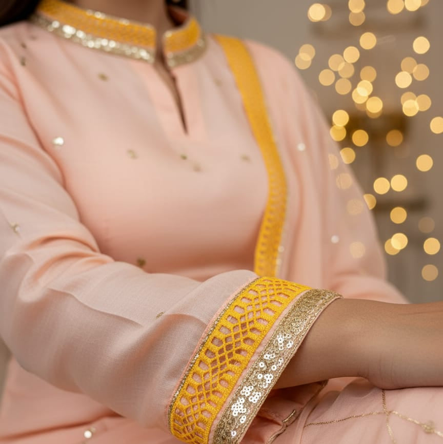 ₹6.25/mtr Gpo Polester lace for Garments {Pack of 34 Pcs/ 31 Shades)