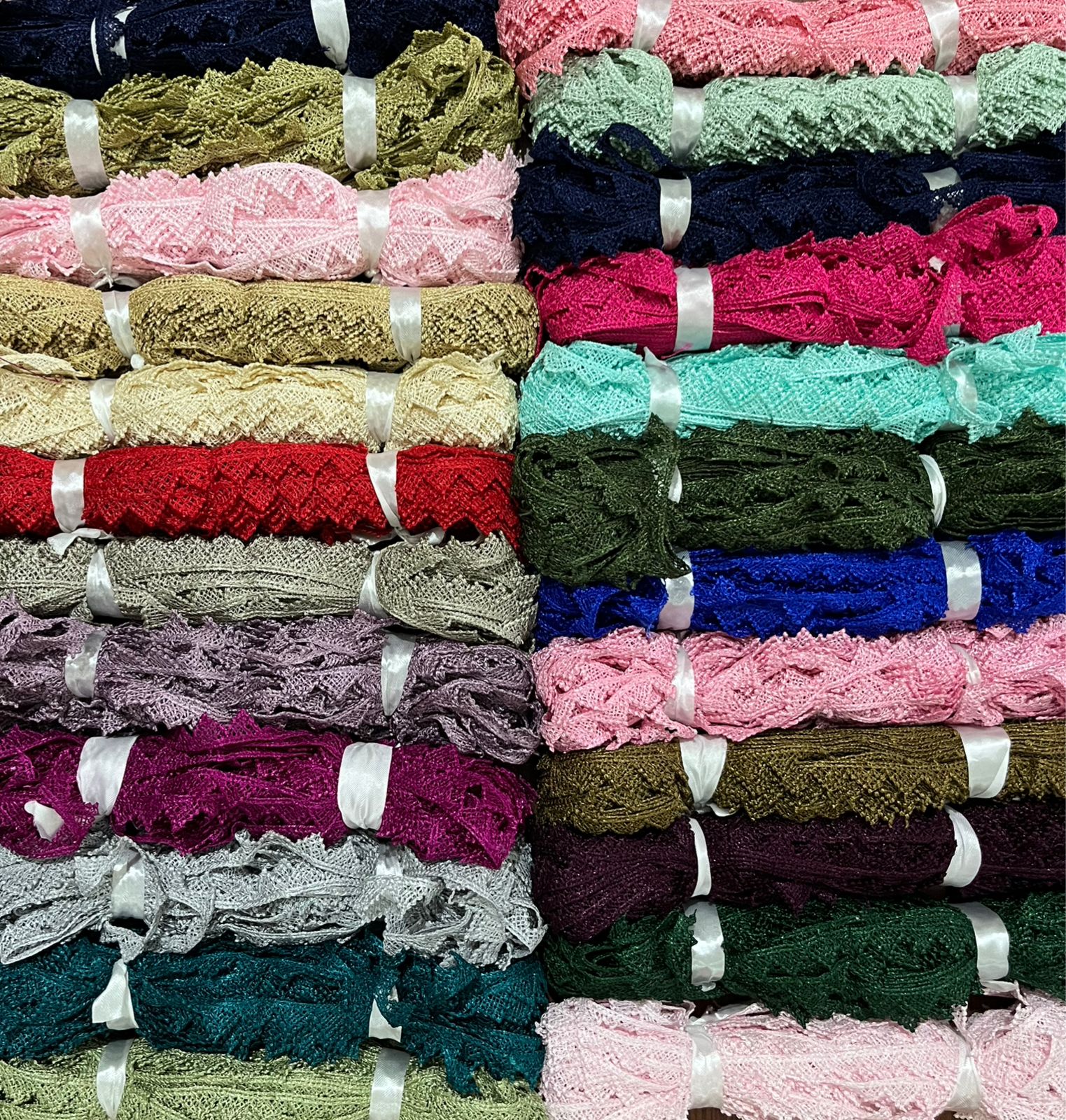 ₹3.6/mtr AV Creations Polyester Lace For Ladies Suit (Pack of 25 Pcs/25 Shades)