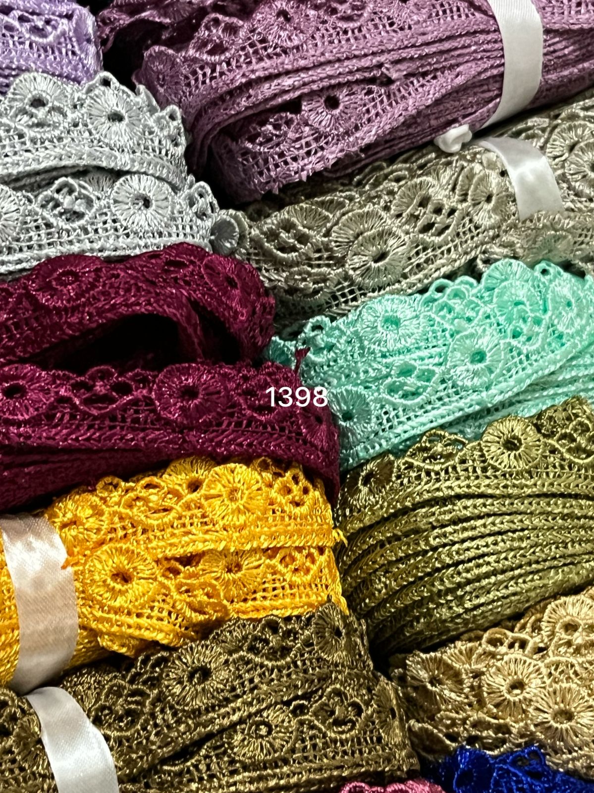 ₹5.25/mtr Premium GPO Lace Trim For Garments (Pack of 40pcs/ 37 Shades)