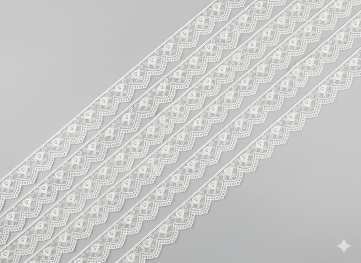 ₹10/mtr Organza Lace for ladies Suit by AV Creations (Pack of 5 pcs)